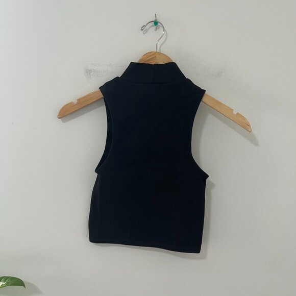 Zara Black Ribbed Turtleneck Tank Size XS/Small - Picture 5 of 5